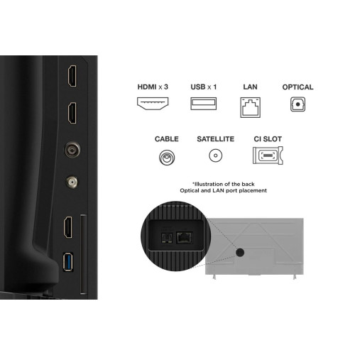 Telewizor TCL LED 4K, 50V6C, 50, Smart TV, Telewizja Google TV, UHD, Czarny-21008952