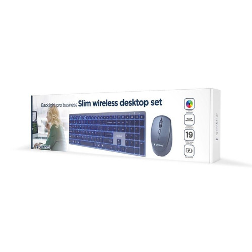 Gembird KBS-ECLIPSE-M500 klawiatura Dołączona myszka RF Wireless QWERTY US English Czarny-21142024