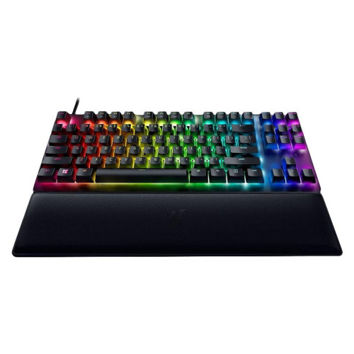 Razer Łowca V2 bez klaw. num., klaw. do gier, optyczna, LED RGB, Stany Zjednoczone, czarny, przewodowe, klikający fiol