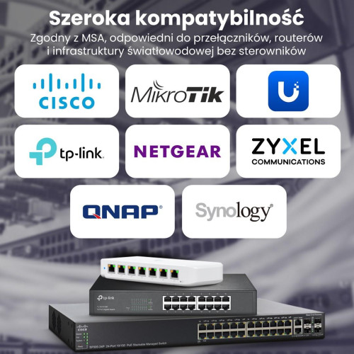 Extralink Moduł SFP28 WDM SFP28 25G 25Gbps 1270/1330nm, single mode, 10km, LC, DOM, para-21179631