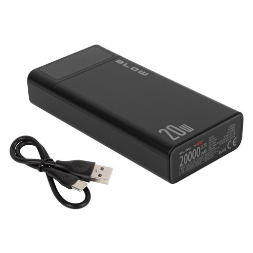 BLOW POWER BANK 20000MAH QC+PD 20W + LIGHTNING CZARNY PB20E-21179831