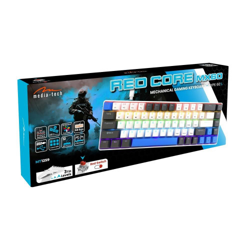 MEDIA-TECH KLAWIATURA MECHANICZNA 60% MT1259-21297018
