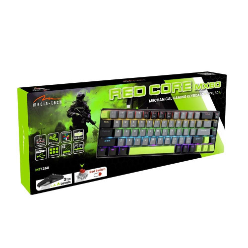 MEDIA-TECH KLAWIATURA MECHANICZNA 60% MT1260-21297029