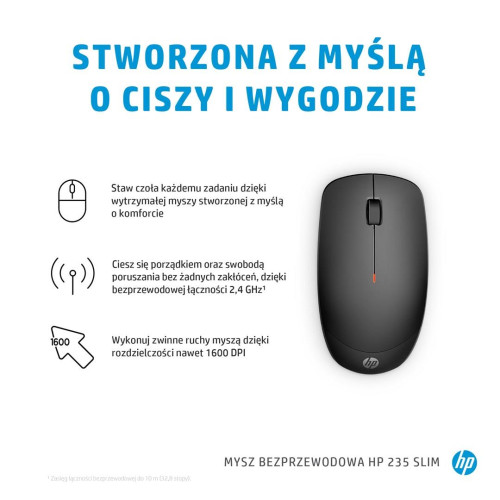 HP Mysz 235 Slim bezprzewodowa 4E407UT-21297201