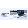 Ugreen Wielofunkcyjny HUB 5w1 USB-C - HDMI 1.4 / 3 x USB-A / USB-C PD 100W CM511 - szary-21360822