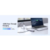 Ugreen Wielofunkcyjny HUB 5w1 USB-C - HDMI 1.4 / 3 x USB-A / USB-C PD 100W CM511 - szary-21360826