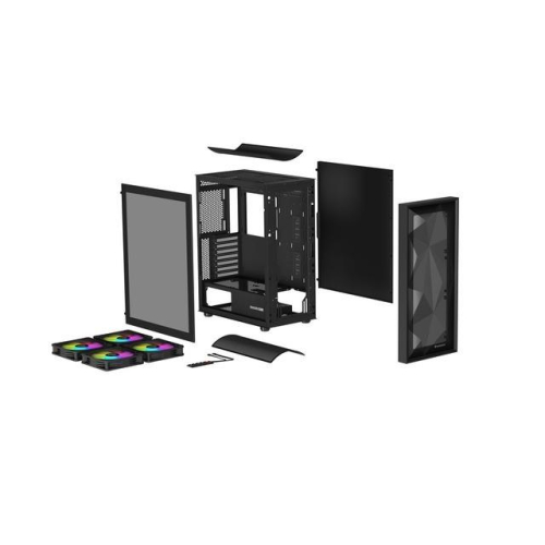 Obudowa Genesis Diaxid 605 ARGB MIDI TOWER USB-C Czarna-21378697