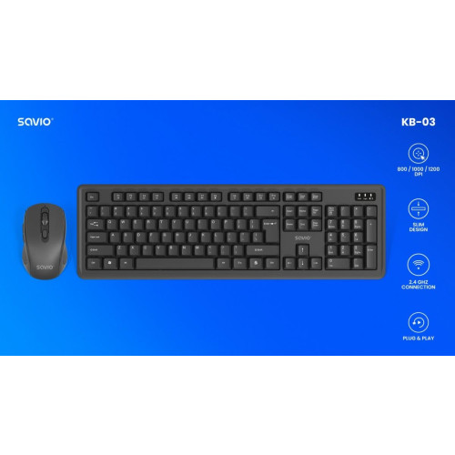 Zestaw klawiatura i mysz bezprzewodowa KB-03-21384068