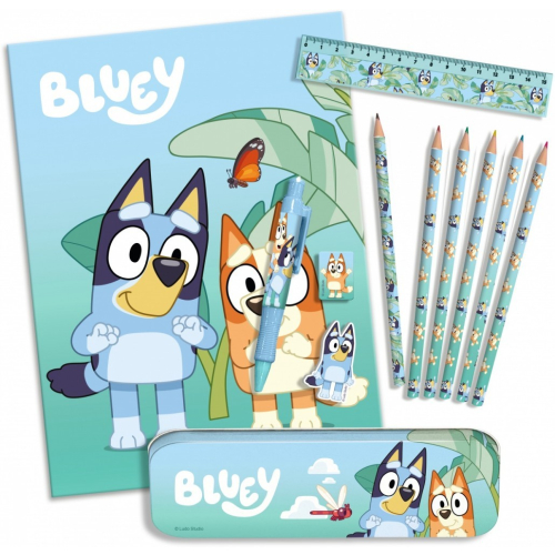 Zestaw piśmienniczy 12 elementów Bluey-21387525