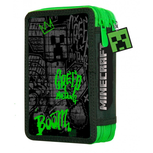Piórnik dwukomorowy z wyposażeniem Minecraft-21387744