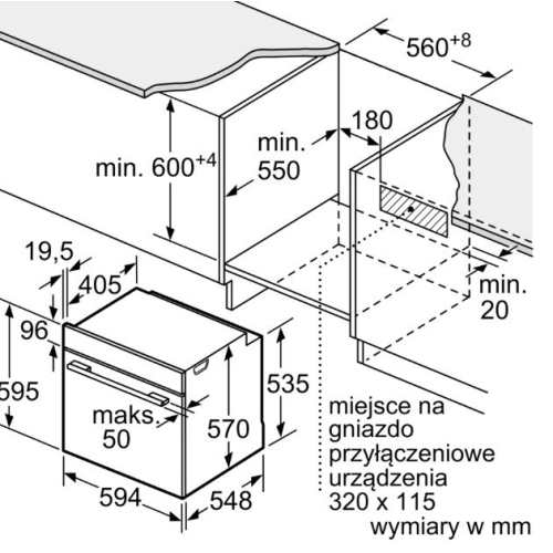 Piekarnik AirFry HBG536EW4 biały-21407653