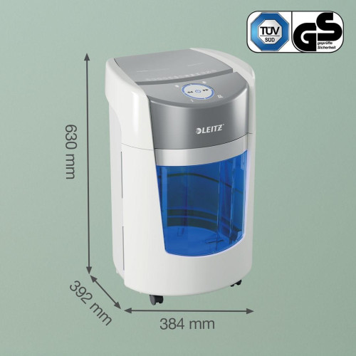 Niszczarka Leitz IQ OptiMax Small Office 350, 22l, P5, 8 kartek, Automatyczny Start/Stop, Funkcja cofania, Obrotowy poje