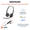 Poly Blackwire 3225 Stereo USB-C Headset +3.5mm Plug +USB-C/A Adapter (Bulk)-21526635