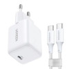 Ładowarka sieciowa Ugreen X513 30W GaN 1x USB-C + kabel USB-C 1m - biała