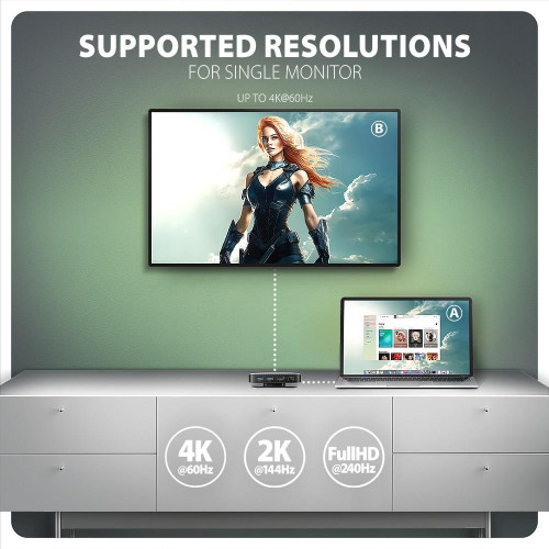 AXAGON HMC-UFO USB-C Hub, M.2 SATA/NVMe, 1 Gbit/s Ethernet, 384 kHz Audio - schwarz/silber-21526042