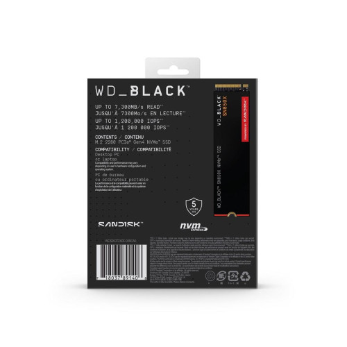 Dysk SSD WD Black SN850X WDS200T2X0E (2 TB ; M.2; PCIe NVMe 4.0 x4)-21555709