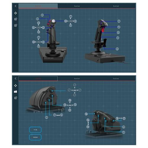 Hori - HOTAS Flight Control System & Mount for PC (Windows 11/10) High-End Flight Stick & Throttle for PC Flight Sims-21