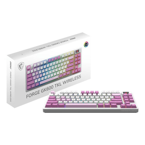 Klawiatura gamingowa VIOLET US/FORGE GK600 TKL W VIOLET MSI-21599656