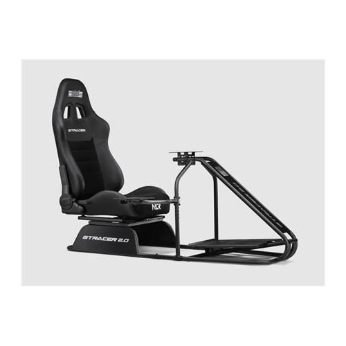 Wyścigi na wyższym poziomie | Kokpit symulatora wyścigów | GTRacer 2.0 | Czarny