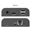 Przedłużacz (extender) po skrętce kat.6 HDMI 4K/60Hz z KVM USB 2.0 przez IP 1G lub do 120m/200m, max. 253 odbiorniki,