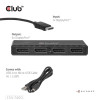 Hub USB Club Hub 3D MST (Multi Stream Transport) DisplayPort 1.4 na 4x DisplayPort, Cztery monitory, 4x 4K30Hz, 8K30Hz-2