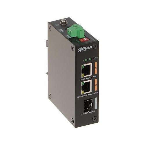 Dahua PFS3103-1GT1ET-60-V2 3-portowy bez zarządzania switch przemysłowy z 2 portami PoE
