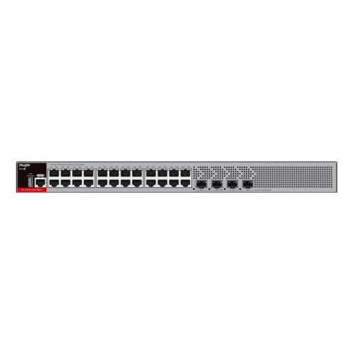Zarządzalny Switch Ruijie | L2+ | 24 porty 1Gbit + 4 porty SFP 2.5Gbit | 1 wbudowany zasilacz AC | Rack-21603447