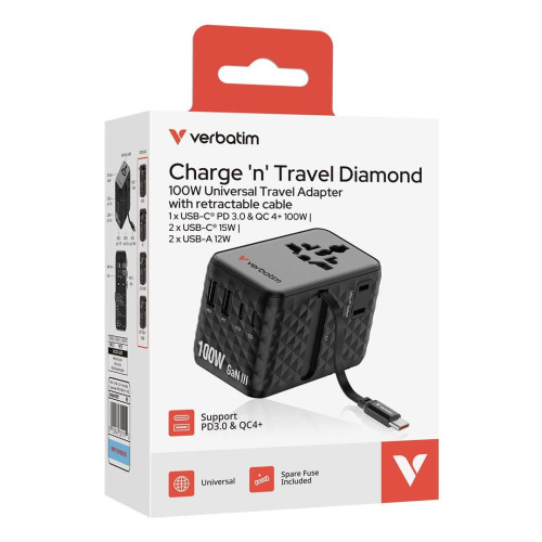 Ładowarka Verbatim Charge ´n´ Travel 100W-21605723