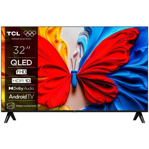 Telewizor TCL QLED | Zobacz materiał 32S5K | 32 | Telewizor Smart TV | Telewizor z platformą Android | Rozdzielczość FHD | Czarny