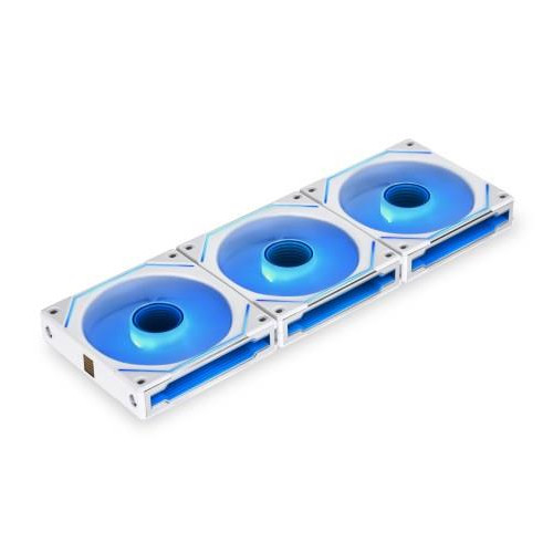Wentylator Lian Li UNI FAN SL-INF 120 ARGB z odwróconymi łopatkami, 3-pak z kontrolerem - 120mm, biały
