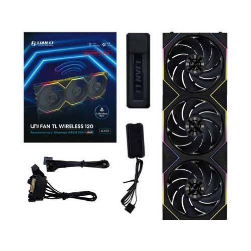 Wentylator Lian Li 12RTL1W3B, 12 cm, 200-2300 RPM