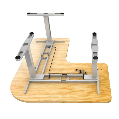 Wyposażenie ramy biurka w potrójny silnik elektryczny o udźwigu 150 kg w kształcie litery L-21645631