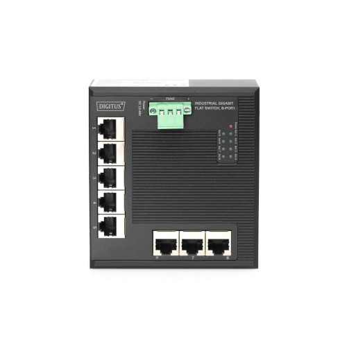 Switch Ethernet Gigabit 8-portowy, montaż DIN, rozszerzony zakres temp.-21648257