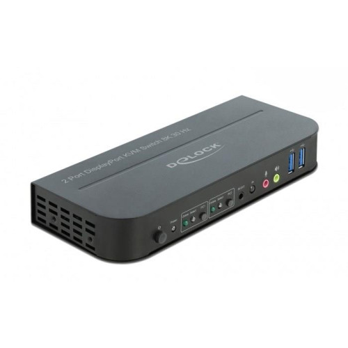 KVM Switch DisplayPort 1.4 8K z USB 3.0 i Audio - KVM / audio / USB switch - 2 porty