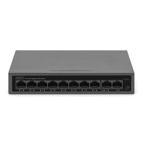 Switch 8+2 Port GE PoE, 8 Port PoE 802.3at, 10/100/1000 Mbps + 2 Port GE-21648359