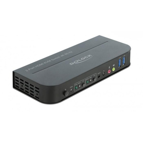 Przełącznik KVM HDMI Delock 4K 60 Hz z USB 3.0 i Audio - KVM / audio / USB switch - 2 porty