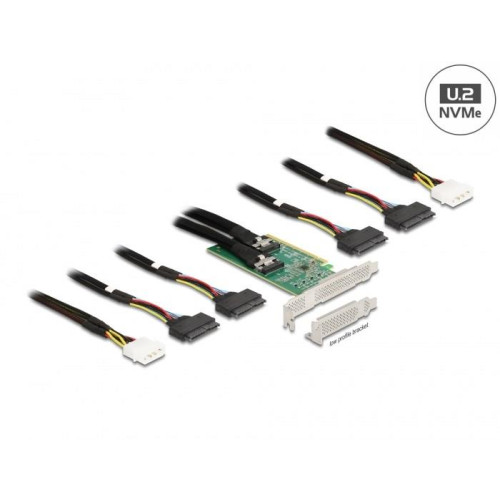Delock PCI Express 4.0 x16 Karte zu 4 x SFF-8639 N