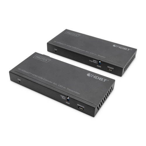 HDBaseT KVM Extender Set, 150 m4K/60Hz, USB 2.0, PoC, IR, black