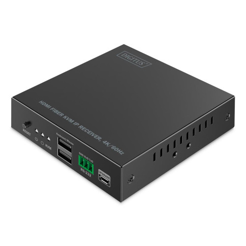 Dodatkowy odbiornik do DS-55348, przedłużacz światłowodowy HDMI 4K/60Hz z KVM USB 1.1 przez IP 1G lub do 40km/300m/IP 1G