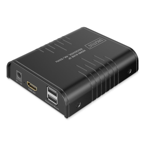 Przedłużacz (extender) po skrętce kat.6 HDMI 4K/60Hz z KVM USB 2.0 przez IP 1G lub do 120m/200m - dodatkowy odbiornik