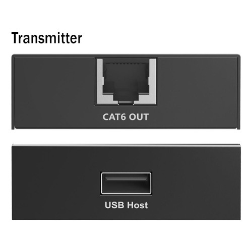 Przedłużacz (extender) po skrętce kat.6 USB 2.0 do 150m, 4x USB-A do 480 Mbps, 1x RJ45 (Gigabit Ethernet) - zestaw (o