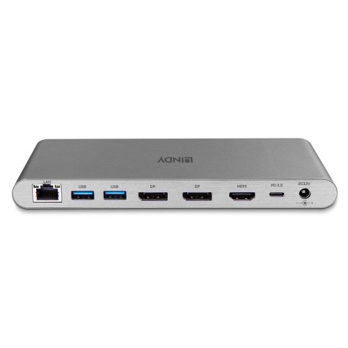 Lindy 43349 stacja dokująca Przewodowa USB 3.2 Gen 1 (3.1 Gen 1) Type-C Srebrny-21652916