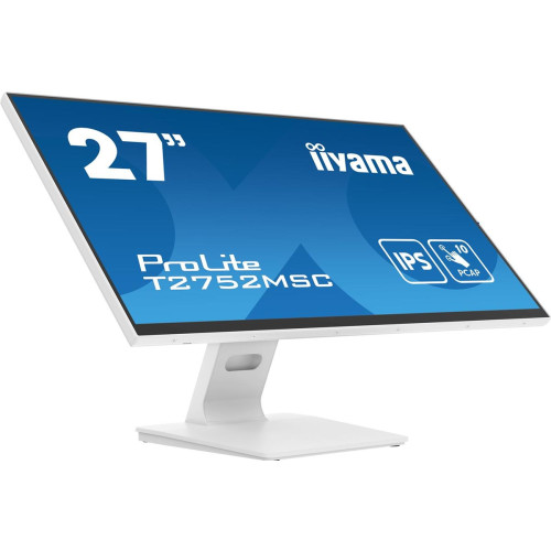 Monitor komputerowy iiyama ProLite T2752MSC-W1, 68,6 cm (27") 1920 x 1080 px Full HD LED Ekran dotykowy Biały