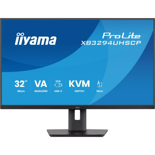 Monitor iiyama ProLite 32’’ 4K VA z USB-C (95W), przełącznikiem KVM i obsługą PiP/PbP