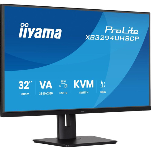 Monitor iiyama ProLite 32’’ 4K VA z USB-C (95W), przełącznikiem KVM i obsługą PiP/PbP-21654894