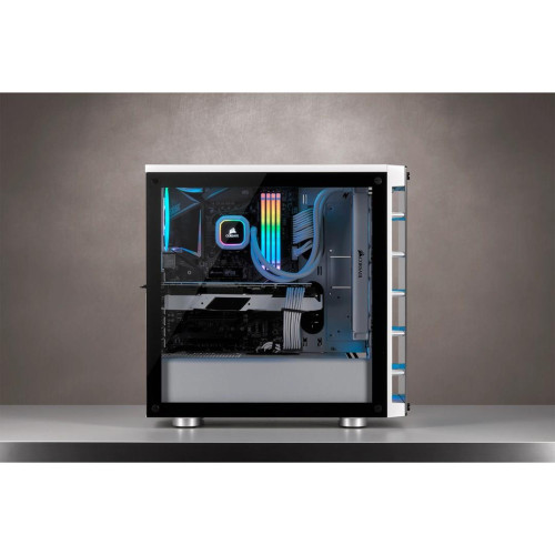 CORSAIR iCUE 465X RGB - Wieża - ATX - Panel boczny z okienkiem (szkło hartowane) - Bez zasilacza (ATX) - Biały - USB/