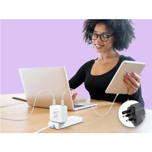 Stacja ładująca AVerMedia, Core GO (GC313) Biała, 100W GaN, HDMI-21663387