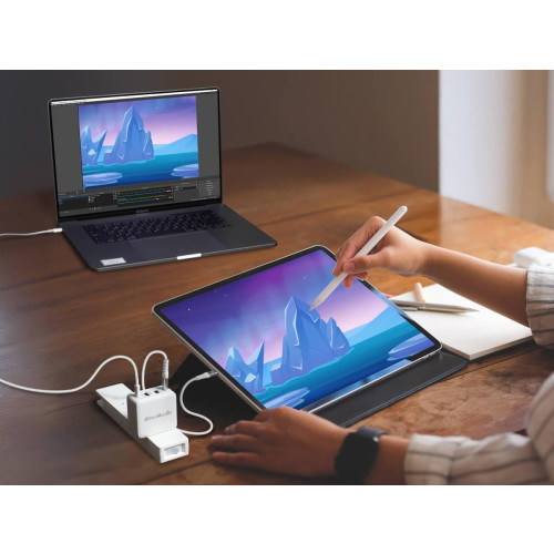 Stacja ładująca AVerMedia, EliteGO (GC313Pro) Biały, 100W GaN, HDMI-21663396