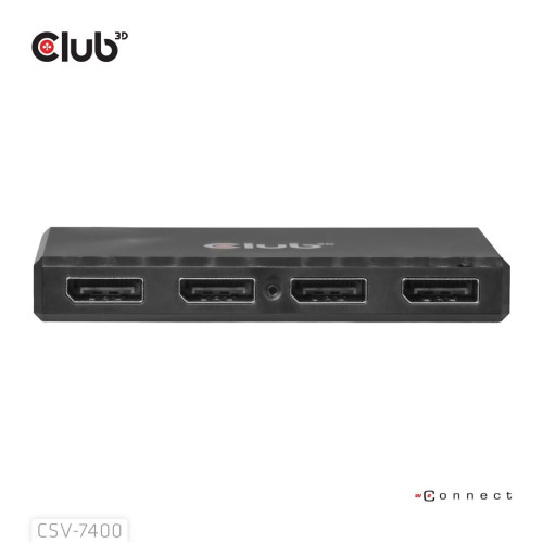 Hub USB Club Hub 3D MST (Multi Stream Transport) DisplayPort 1.4 na 4x DisplayPort, Cztery monitory, 4x 4K30Hz, 8K30Hz-2