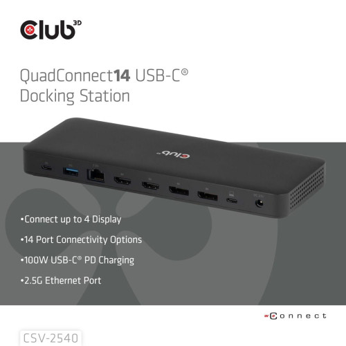 Stacja dokująca NB ACC 14IN1/USB-C 150W CSV-2540 CLUB3D-21663484